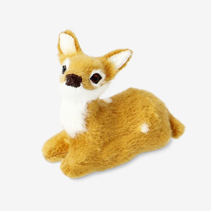 Brown roe deer lying figure - 5 cm