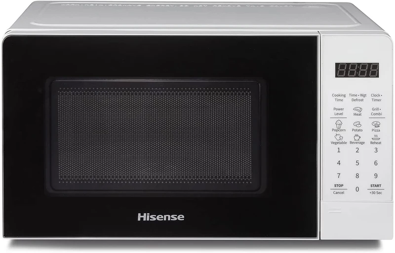 Hisense H20MOWS3G Forno Microonde Elettronico, Capacità 20 L, Potenza 700 W, Grill Potenza 900 W, Display Led con Comandi Touch, Bianco