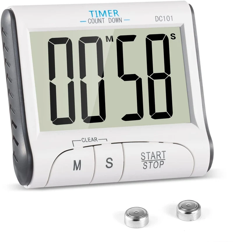 Timer Cucina, YXwin Magnetico Digitale Elettronico 24 Ore Timer da Cucina con Display LCD e Allarme Forte Conto Alla Rovescia e Cronometro Stand Retrattile