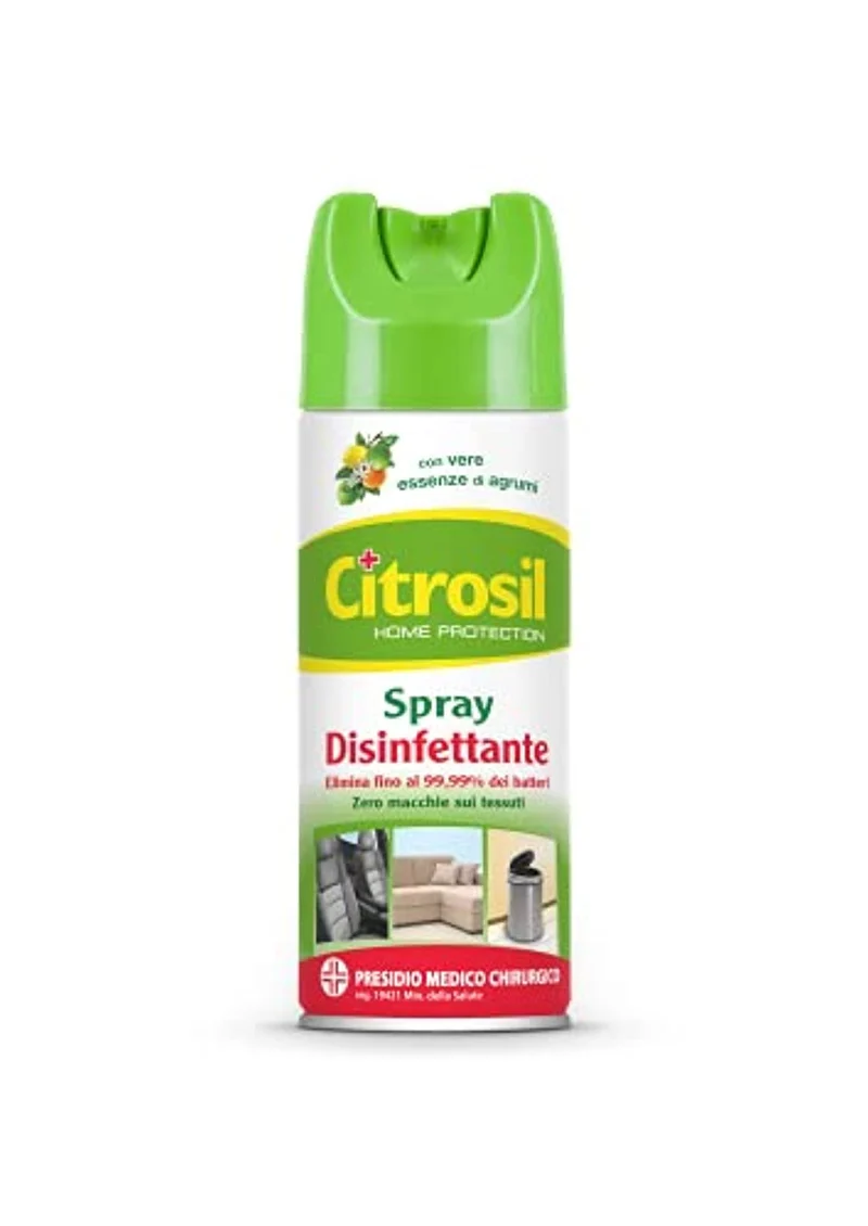 Citrosil Home Protection - Spray Disinfettante con Vere Essenze di Agrumi, Superfici Multiuso, Elimina Fino al 99,9% dei Batteri, 300 ml