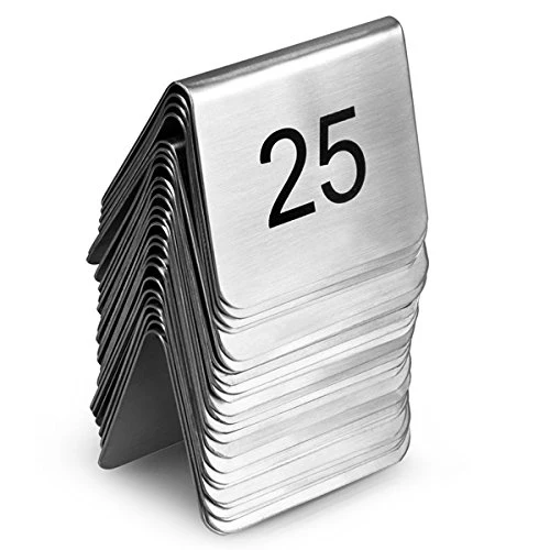 dine@drinkstuff - Set di numeri da tavolo in acciaio inox, per ristoranti e...