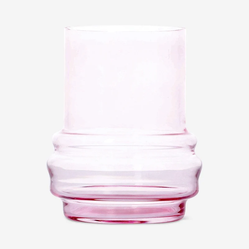 Pink glass vase - 9 cm