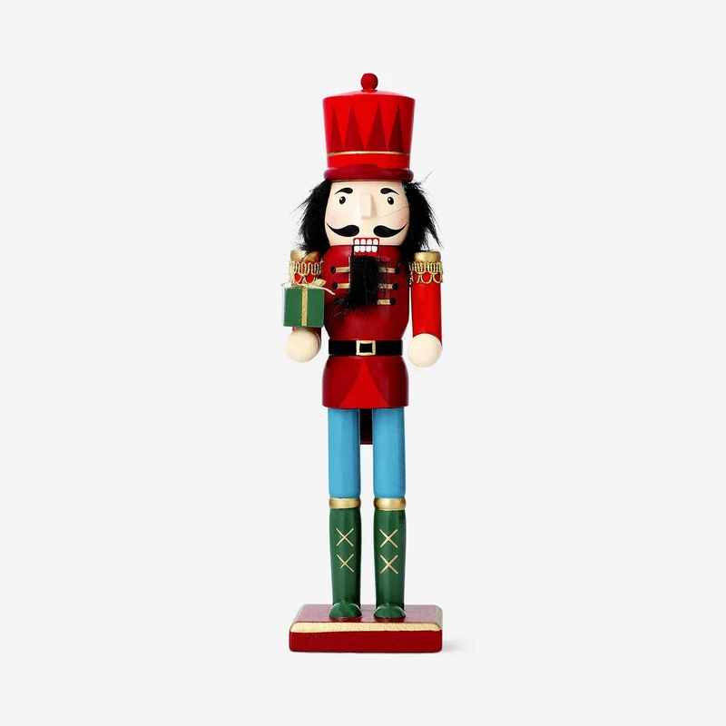 Decorative green nutcracker - 30 cm