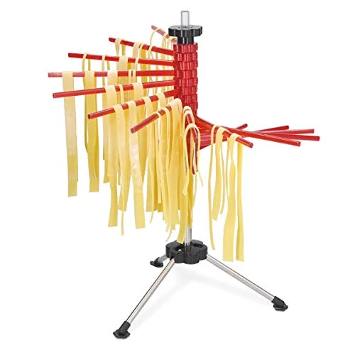 Navaris Stendi-Pasta Pieghevole per Pasta Fresca - Stendino 2 kg Rosso