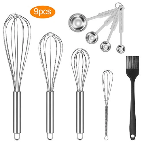 Set di 4 Frusta a Mano,Rusta da Cucina in Acciaio Inossidabile Frusta...