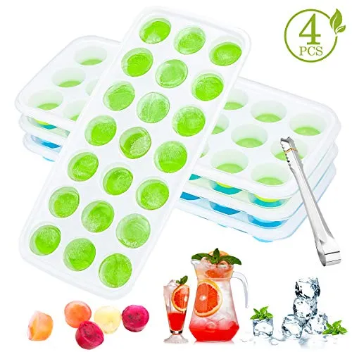Aitsite Stampo Cubetti Ghiaccio 4Pcs Vassoio di con Coperchio LFGB...