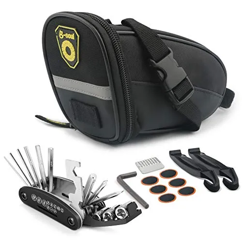 Fengzio Borsa Sottosella e Kit Bicicletta Riparazione per Sellino...