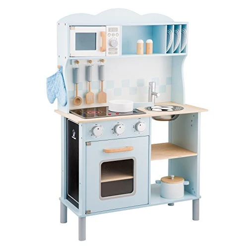 New Classic Toys Kitchenette-Modern-Electric Cooking, Colore Blu, 11065 Blu