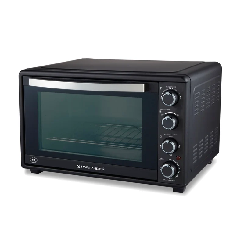 PYRAMIDEA Forno elettrico con Girarrosto 50 LT. con teglia in acciaio