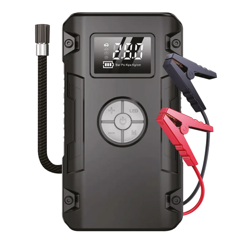 Avviatore di Emergenza per Auto 8000mAh con Compressore d'Aria Digitale | Lostech