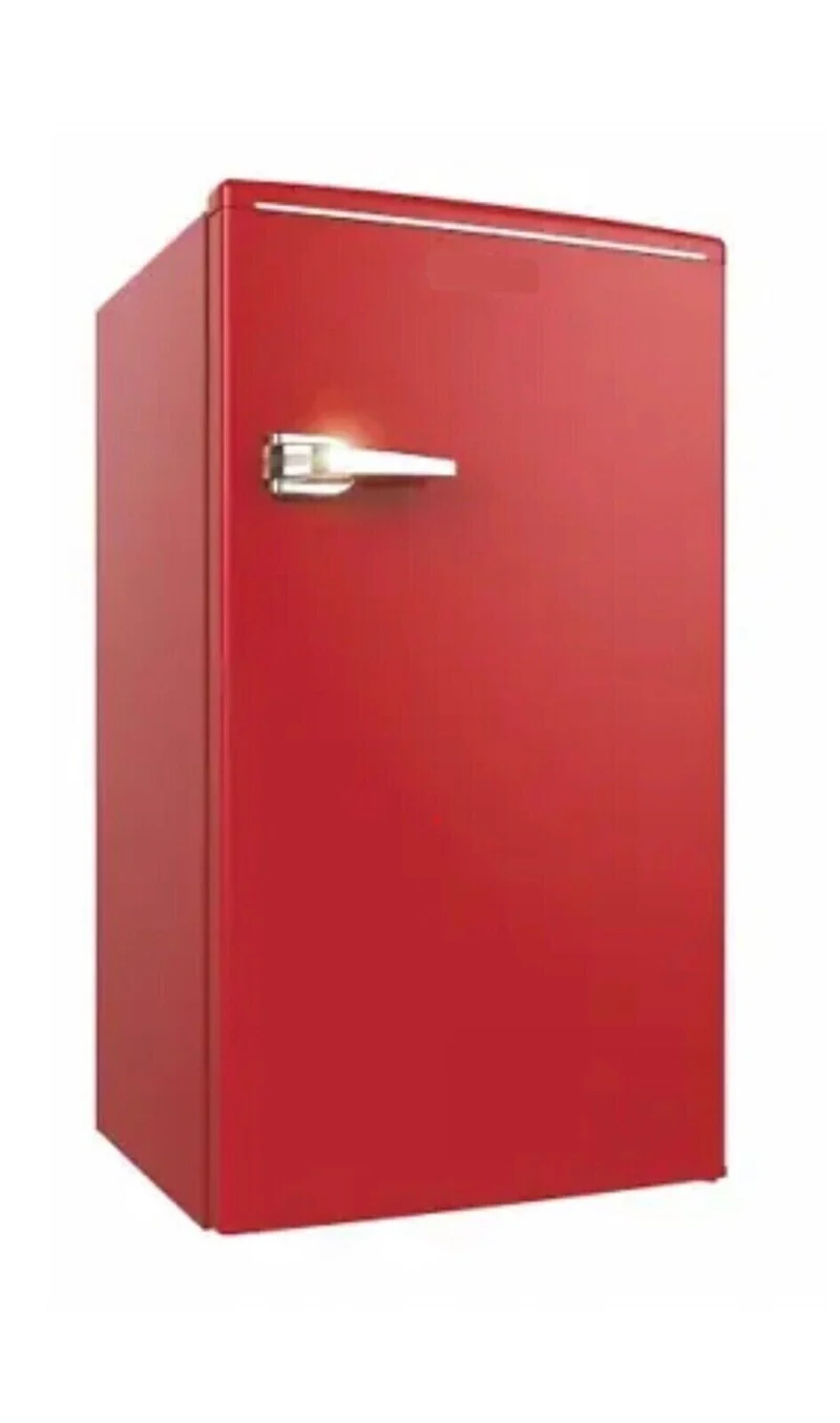 MINIFRIGO FRIGORIFERO PICCOLO FRIGO VINTAGE ROSSO 100L CASSETTO CONGELATORE