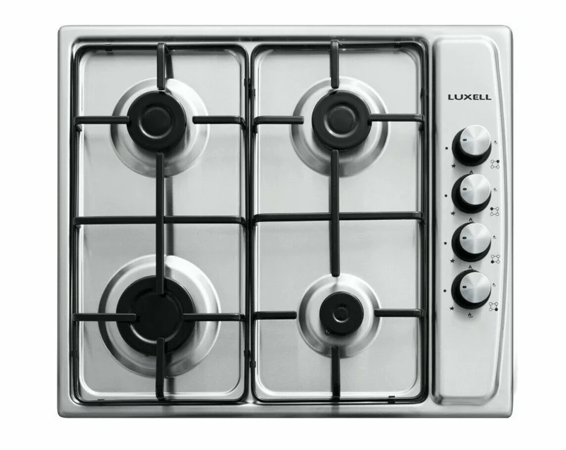 STAYLUX piano cottura 60 cm incasso gas inox 4 fuochi comandi laterali