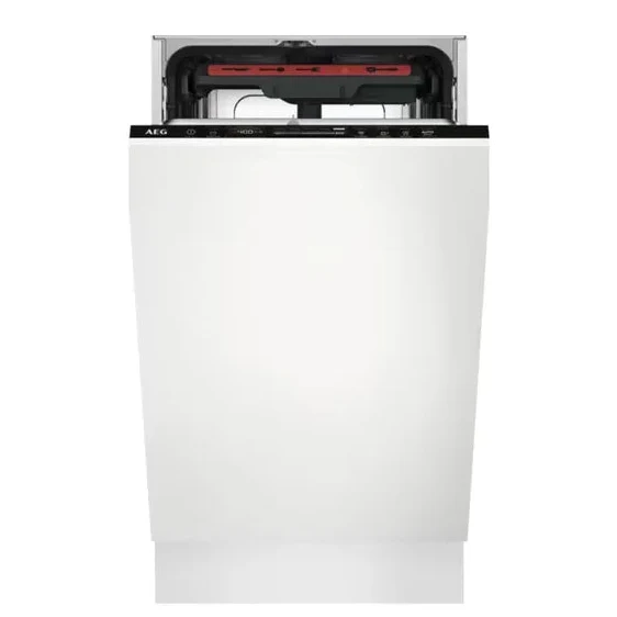 Lavastoviglie Aeg FSK74547P serie 7000 Lavastoviglie slim integrata totale cm. 45, 10 coperti, Tecnologia AirDry, QuickSelect®, terzo cestello, mezzo carico