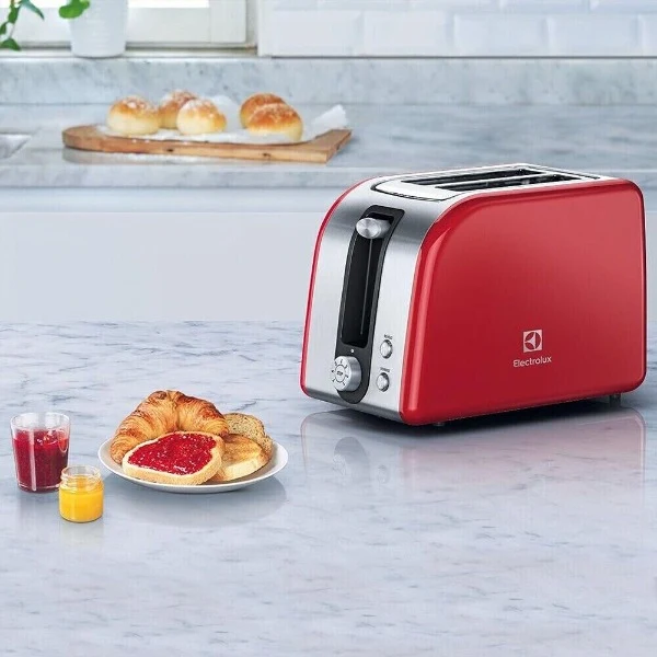 Tostapane Inox Electrolux 850W ROSSO 7 Modalità Cottura Retrò