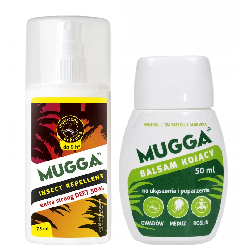 Mugga Strong 50% Deet per zanzare e zecche + Mugga Balm
