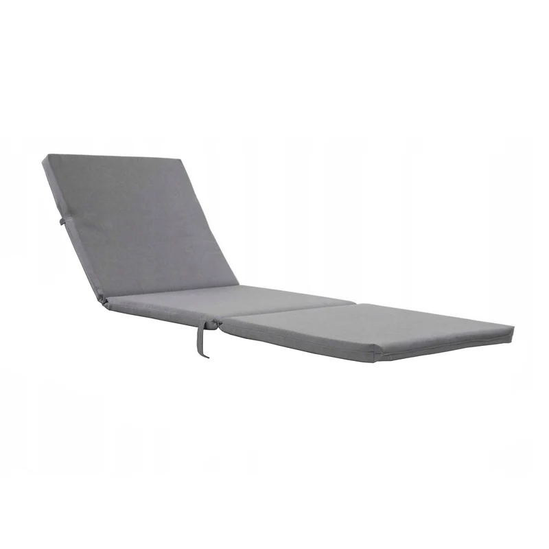 Cuscino per sdraio Daytona, colore grigio, tessuto S-550 Melange, dimensioni 192x64 cm, fissaggio con fascia elastica, impermeabile, Melange S-23