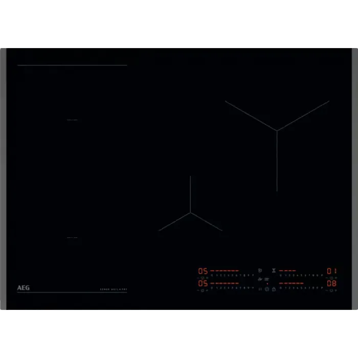 Piano cottura Aeg NII74B30FB Serie 8000 SenseBoil+Fry Piano cottura a induzione, 68 cm, 4 zone, SenseBoil+Fry, Bridge, Hob2Hood