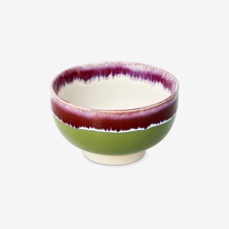 Ceramic bowl with running glaze - 12 cm