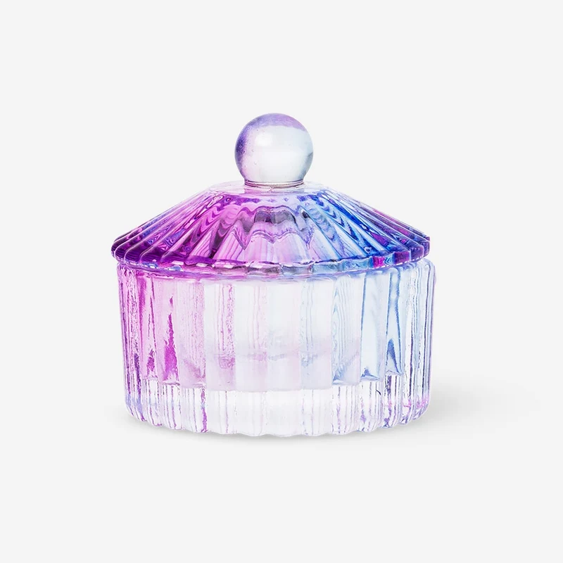 Mini blue and purple rainbow jar - 4 cm