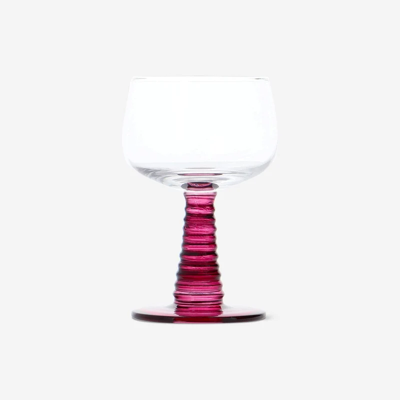 Wine glass with burgundy stem - 220 ml