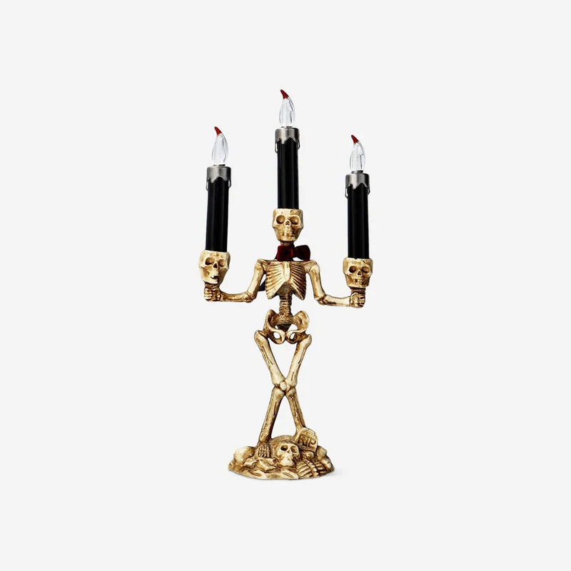 Colour changing skeleton candelabra