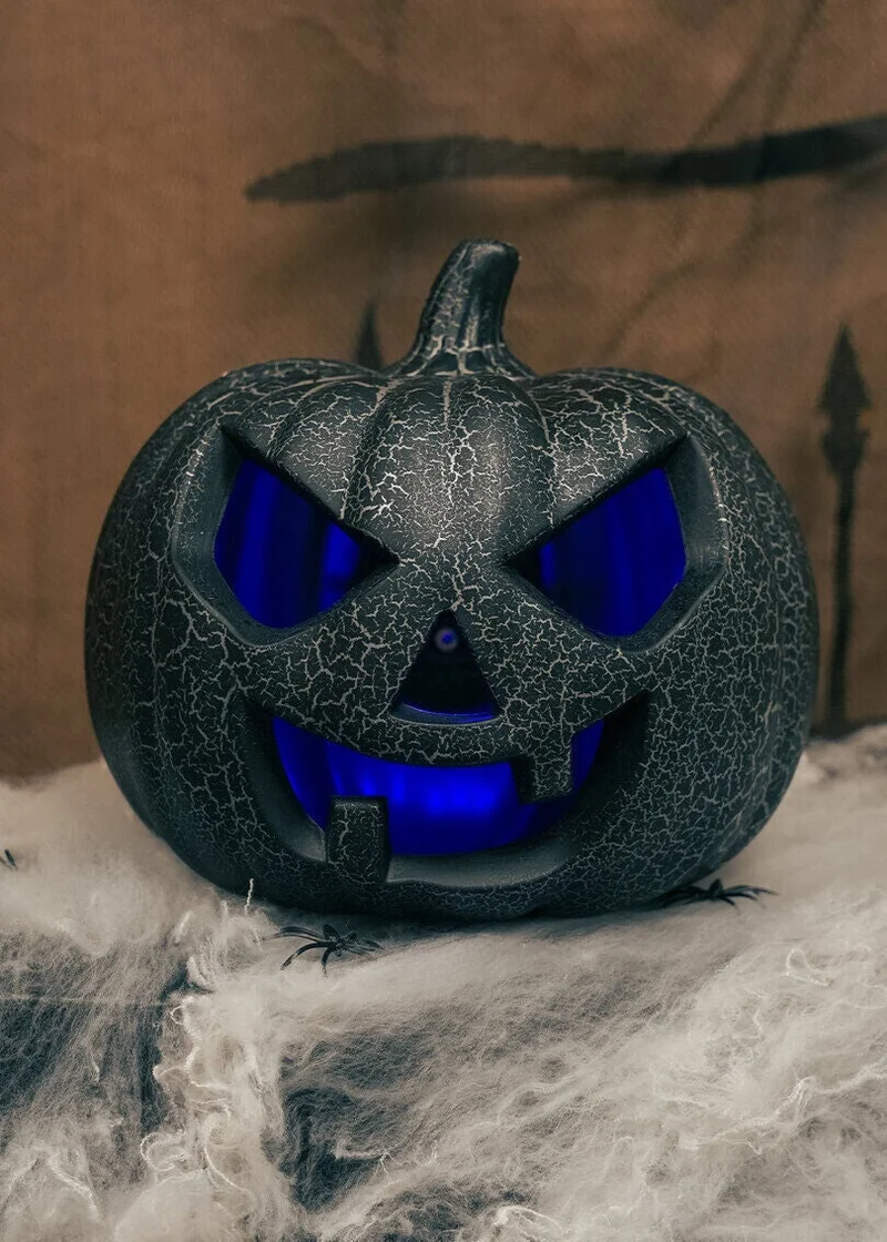 Luminous metallic pumpkin - 22 cm