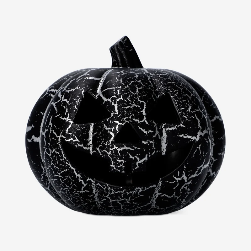 Luminous metallic pumpkin - 12 cm