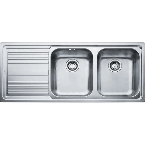LAVELLOFranke LLL 621 Logica Line Lavello 2 vasche incasso 116 x 50 con gocciolatoio sinistro - dekor 101.0086.284