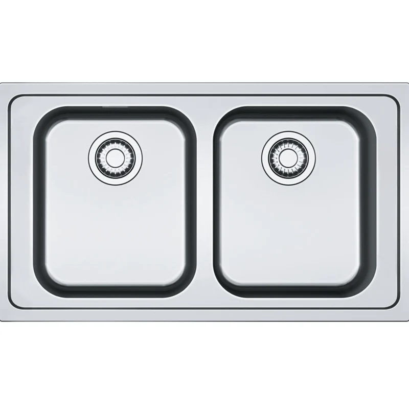 LAVELLO Franke SRX 620-86 Smart Lavello 2 vasche incasso 86 x 50 - inox satinato 101.0356.666