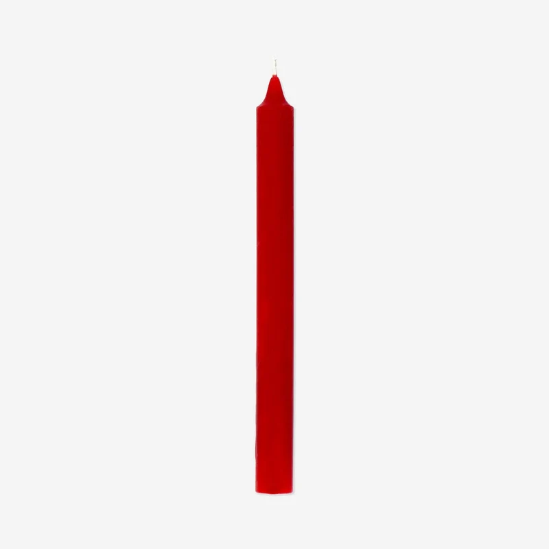 Dark red dinner candle
