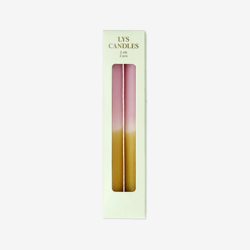 Dinner candles with dip dye - 20 cm