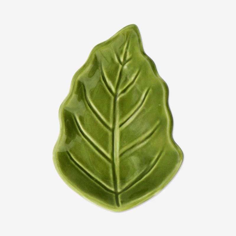 Green leaf trinket tray - 13 cm