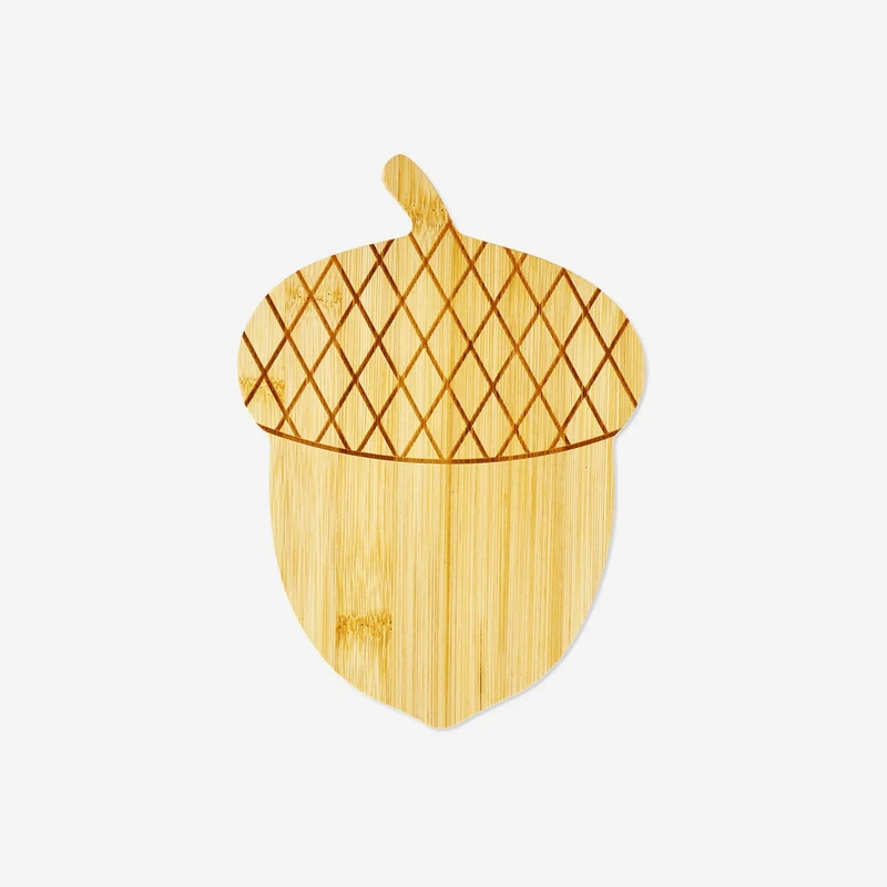 Bamboo cutting board in acorn design