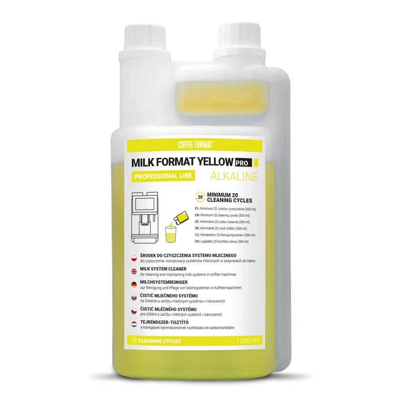 Detergente per il sistema latte 1 l, Coffee Format MILK FORMAT YELLOW PRO