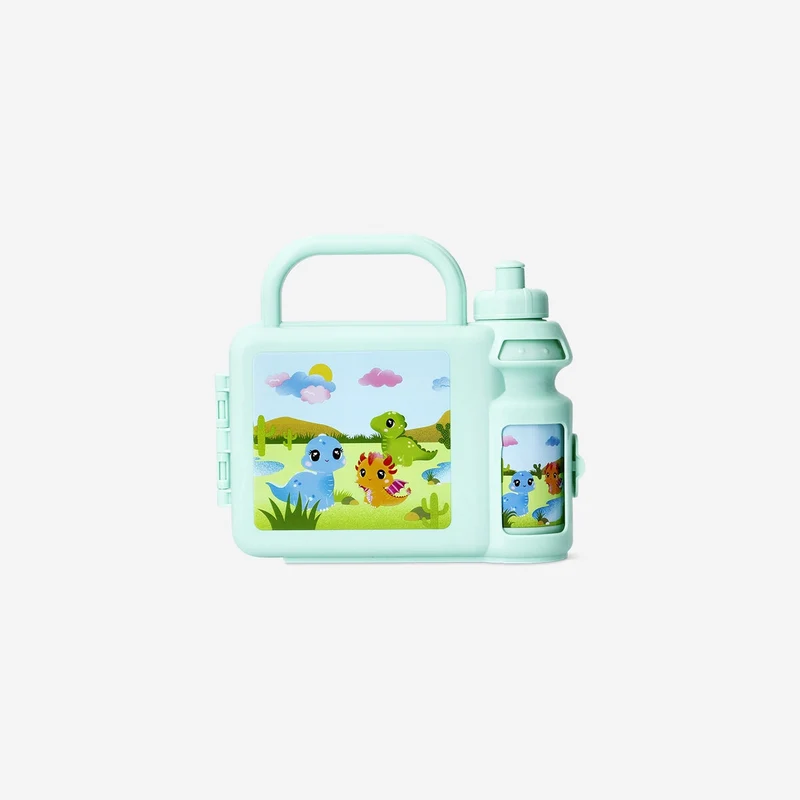 Dinosaur lunchbox kit with water bottle