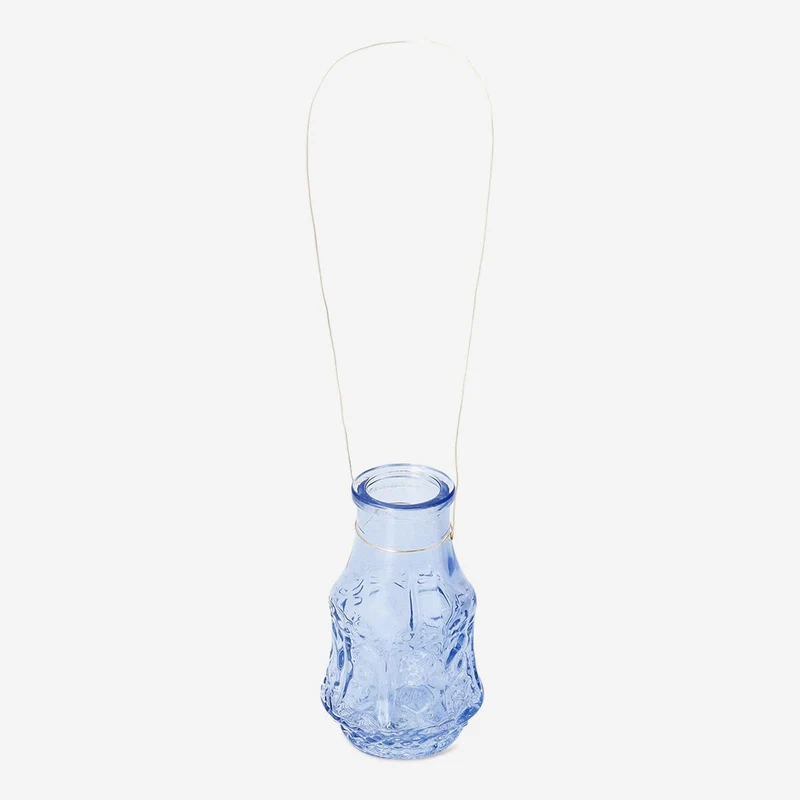 Mini blue glass vase