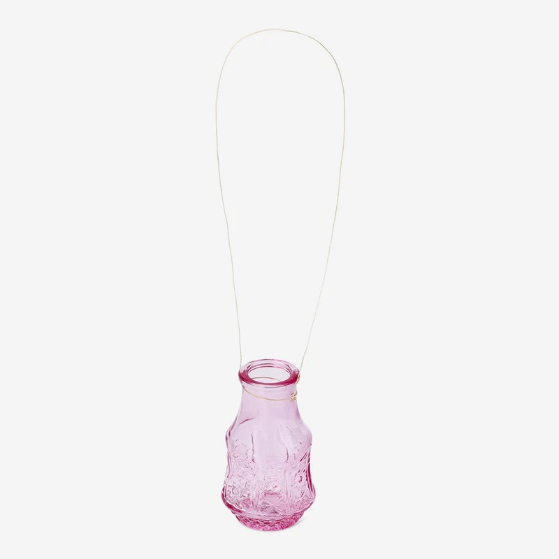 Mini pink glass vase