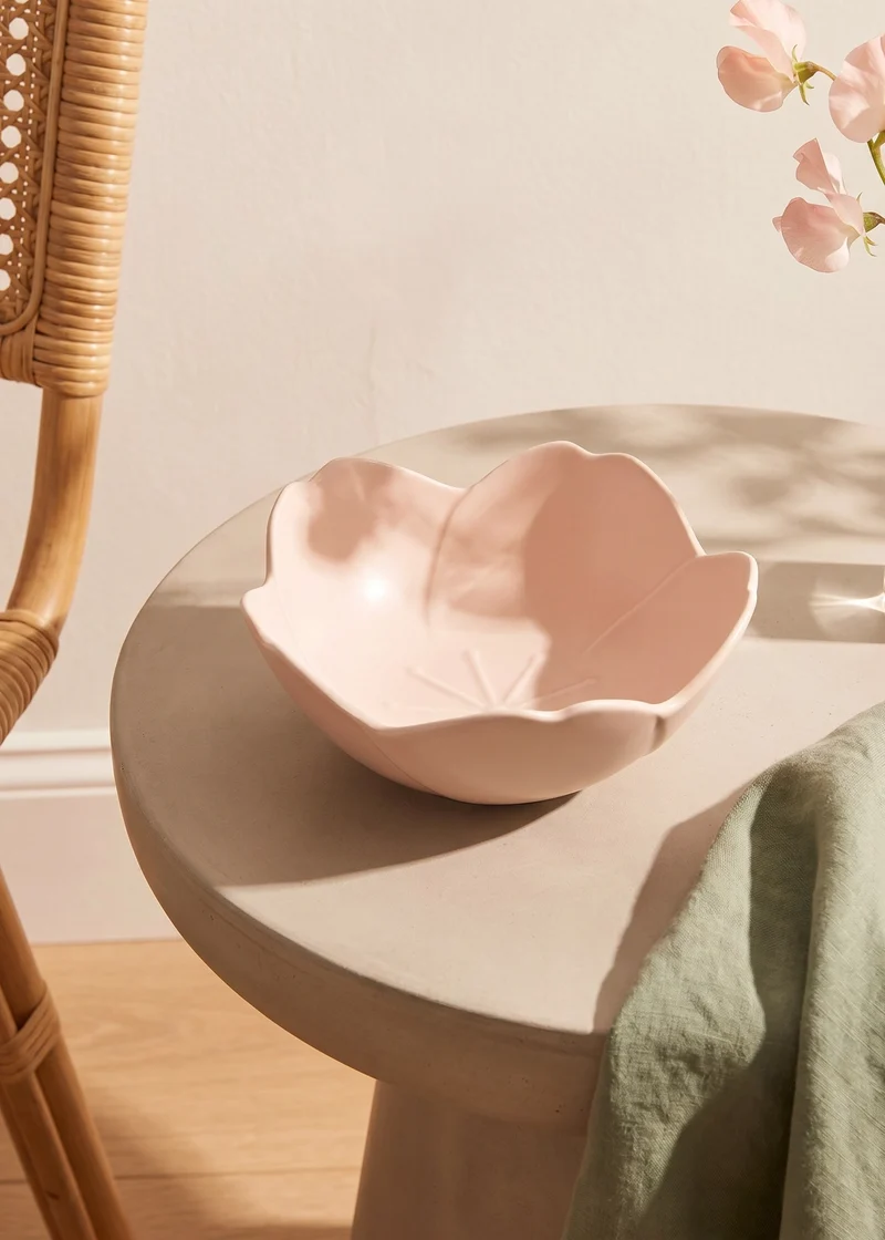 Pink flower bowl - 16 cm