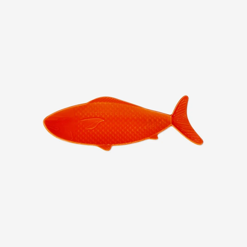 Orange fish serving plate - 26 cm