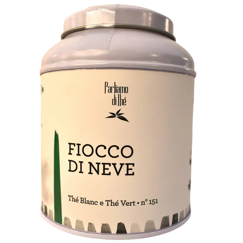 Blend Tè Bianco e Tè Verde Cinese Fiocco Di Neve Barattolo 100g