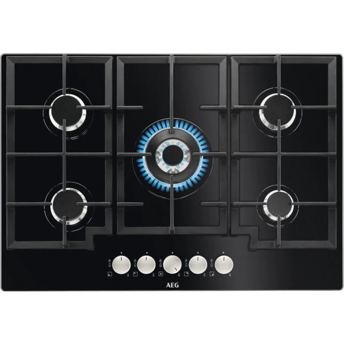 AEG HKB75440NB Nero Da incasso 75 cm Gas 5 Fornello(i)