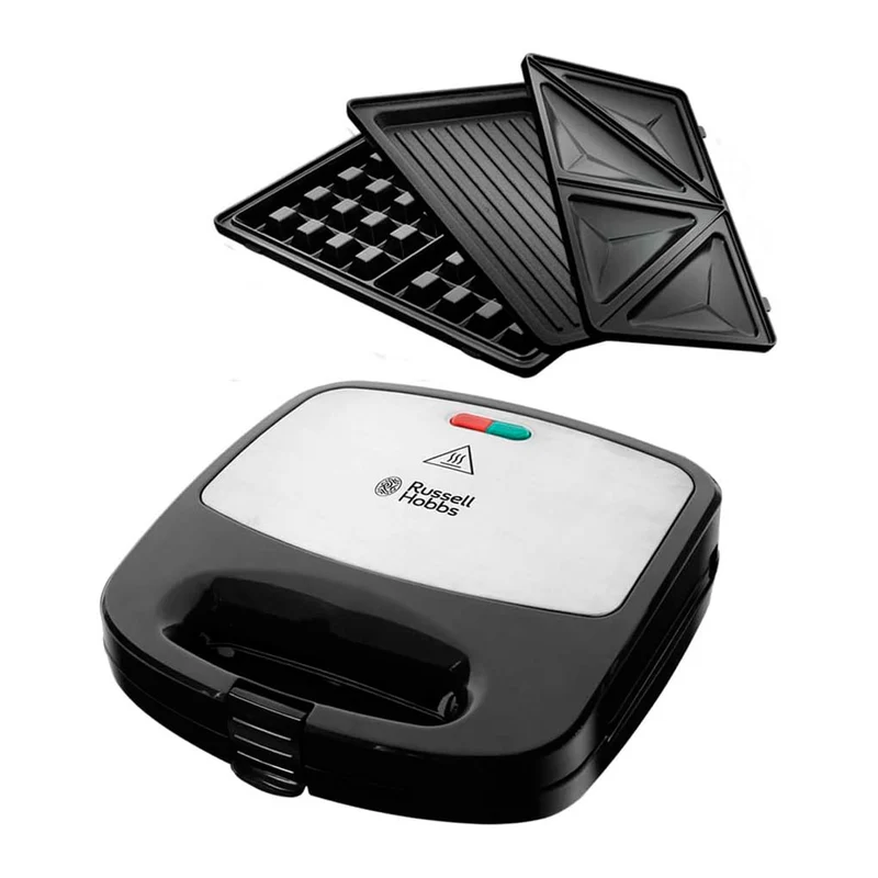 Sandwichera 3 en 1 de placas hondas Russell Hobbs