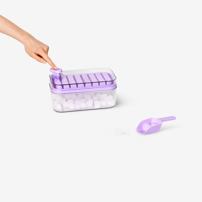 Ice cube tray with storage box
