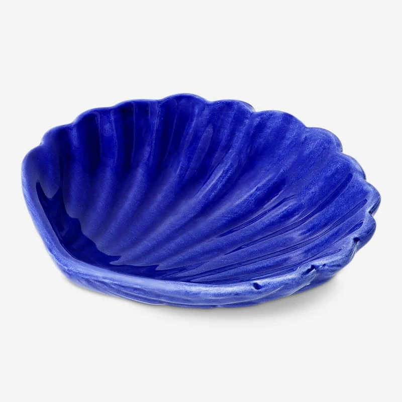 Blue shell soap dish