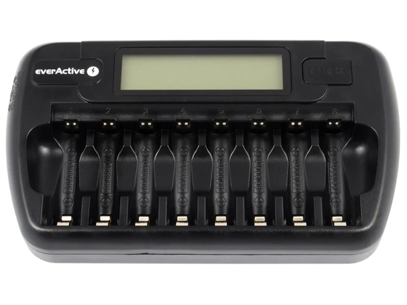 Caricabatterie professionale everActive NC-800 da 8 batterie