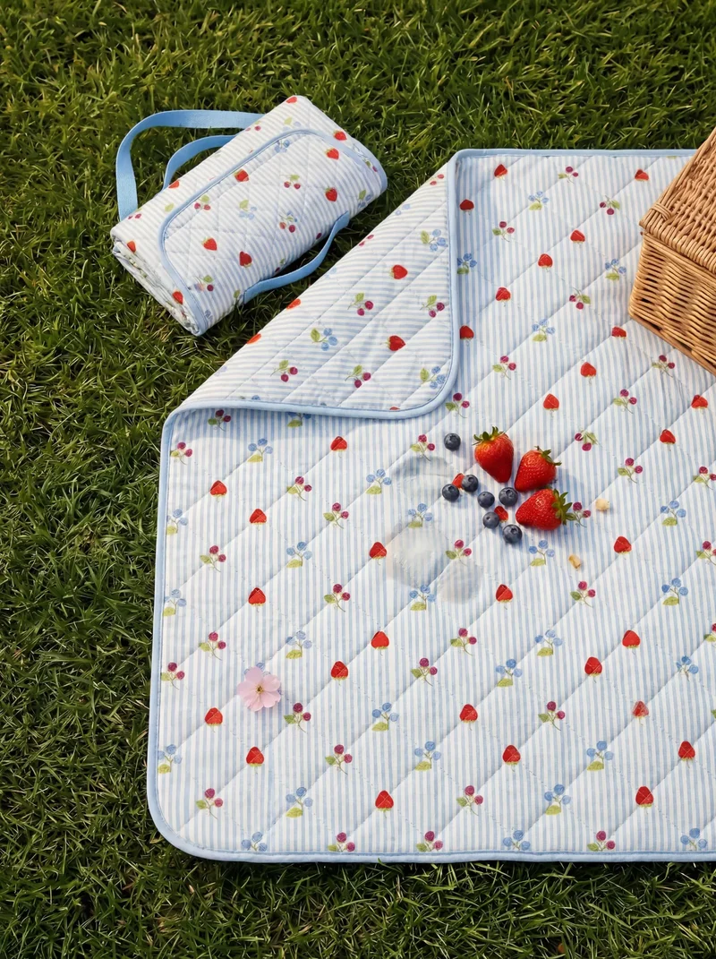 Picnic blanket with berries