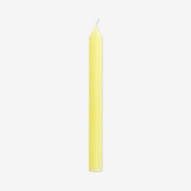 Yellow dinner candle - 24 cm