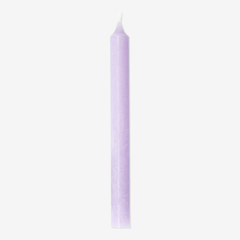 Purple dinner candle - 24 cm