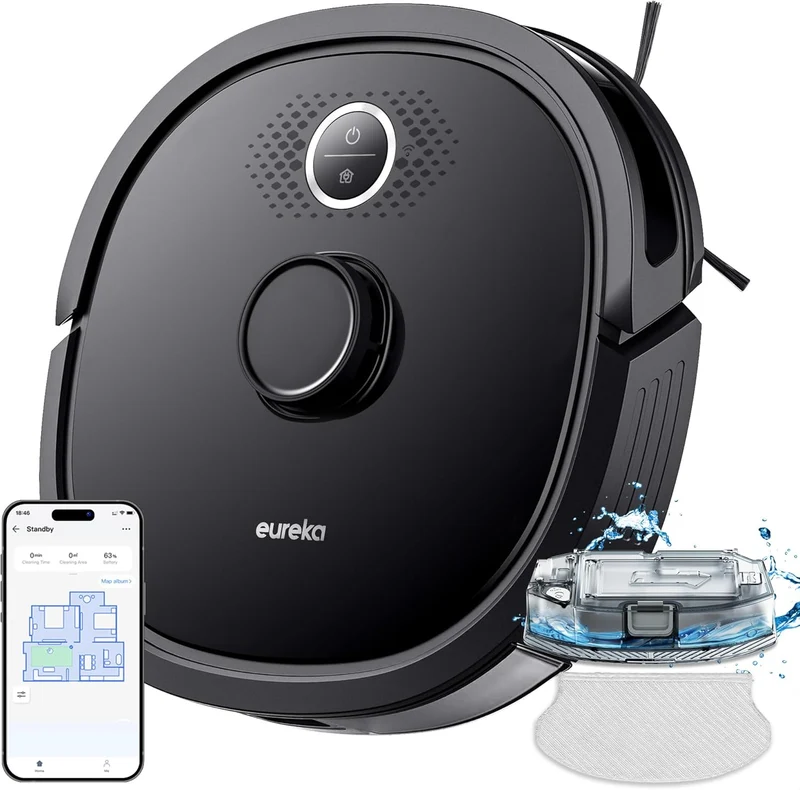 Eureka NER600 Staubsaugerroboter mit Wischfunktion (nur Staubsauger, kein Wischen, Garantie nur auf Saugfunktion)