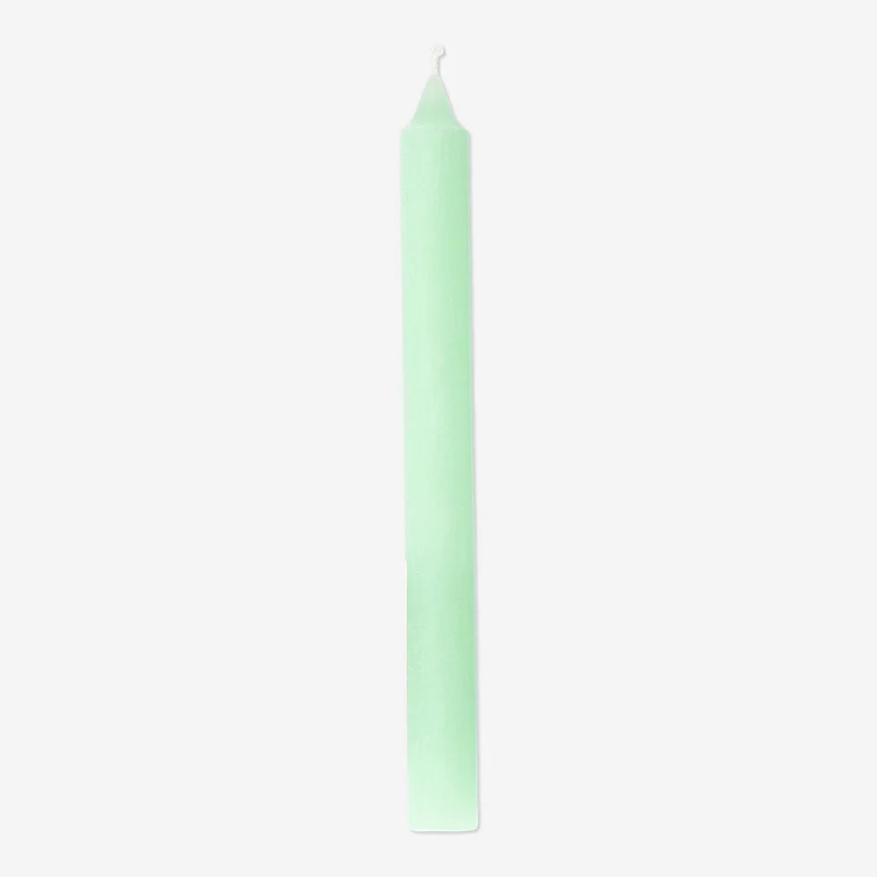 Green dinner candle - 24 cm